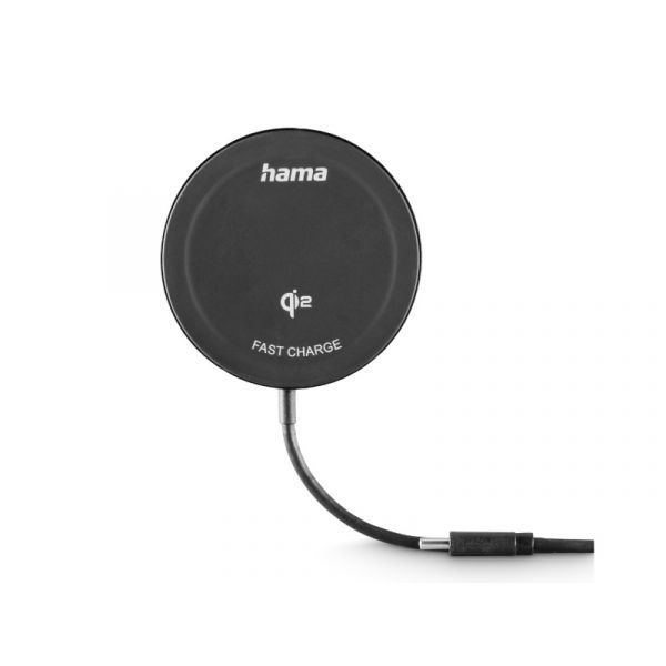 Hama vezeték nélküli töltő QI2-Magnet, 15W, fekete (201725)